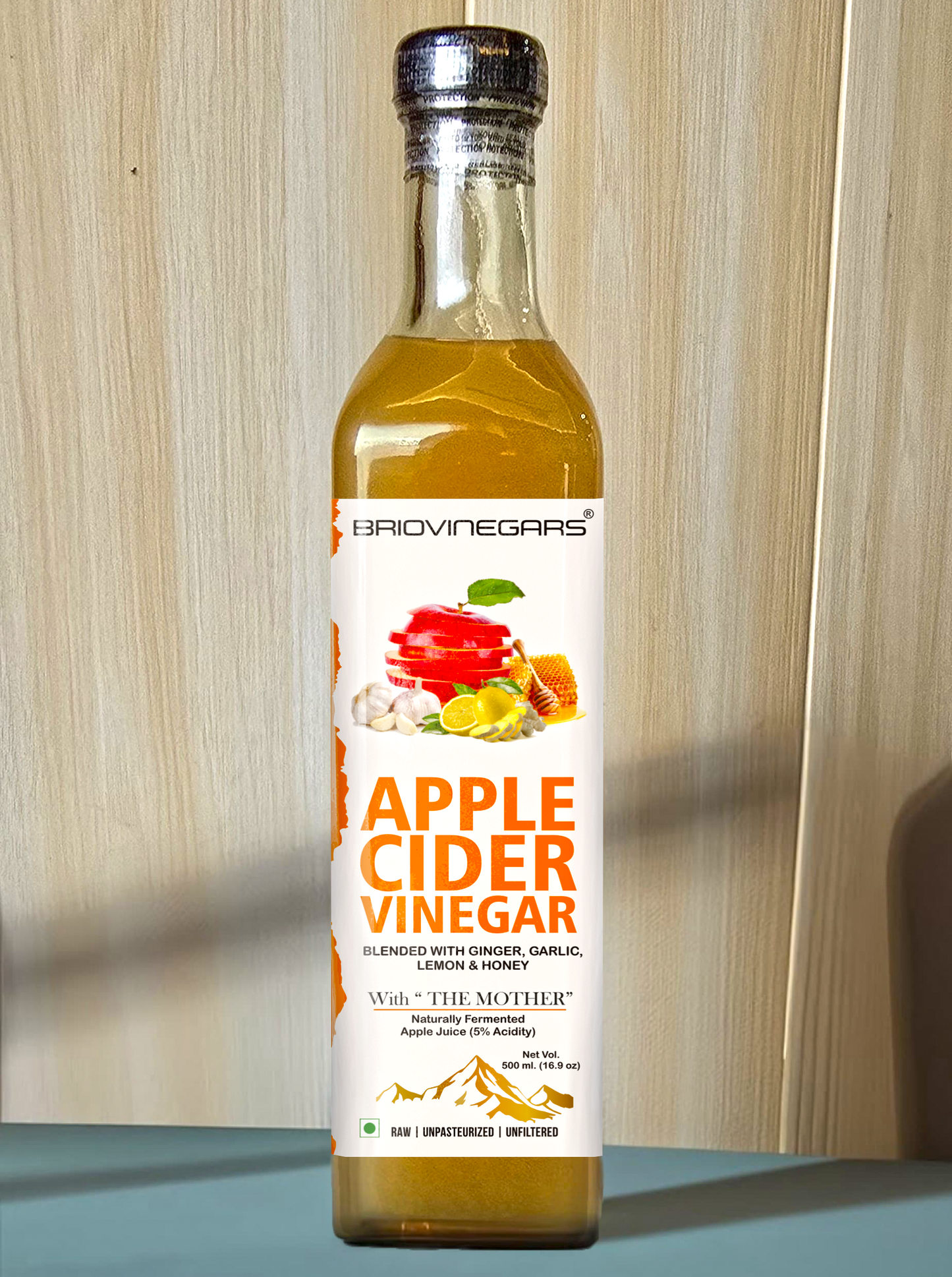 Apple Cider Vinegar with Ginger, Garlic, Lemon, Honey